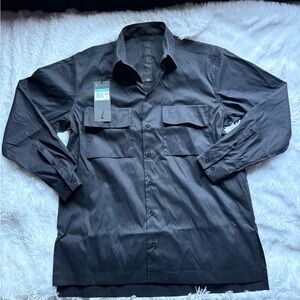 MSRP $420 Nike ESC Khaki Every Stitch Considered Button Up Woven Shirt Size M